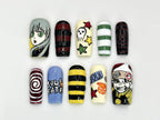 Soul Eater Anime Press-On Nails | Artistic Anime Nails with Iconic Characters | Anime-Inspired Soul Eater Design | For Anime Fans