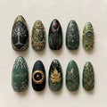 Hand-Painted Press On Nails: Custom Faux Acrylic Gel Nails。gift for her