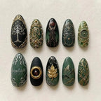 Hand-Painted Press On Nails: Custom Faux Acrylic Gel Nails。gift for her
